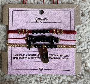 Granate Bracelet Set