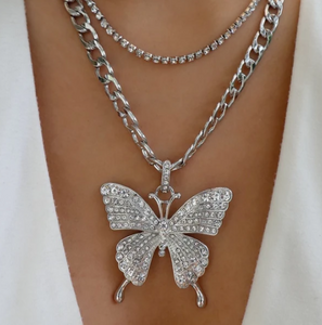 Silver Butterfly Necklace