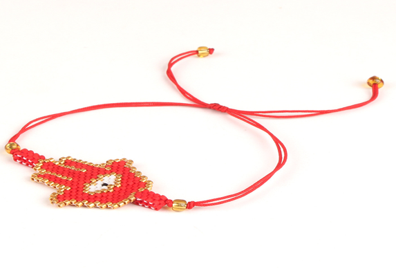 Red Hamsa Handmade Bracelet