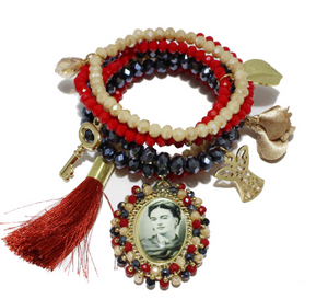 Burgandy Frida Beaded Bracelets