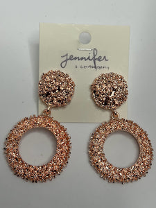 Rose Gold Statement Earrings