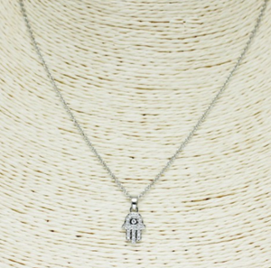 Silver Hamsa Necklace (Acero Inoxidable)