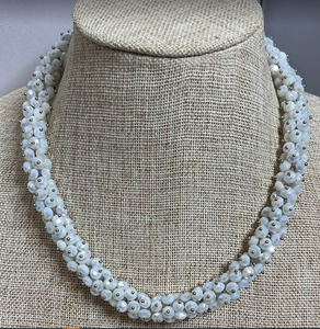 White Necklace in stones